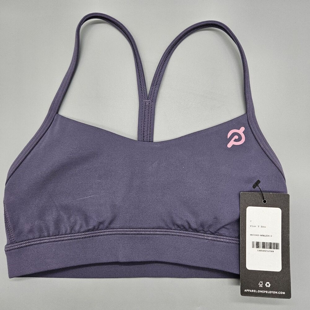 NWT Lululemon X Peloton Flow Y Sports Bra Atmosphere Purple Womens Size 2